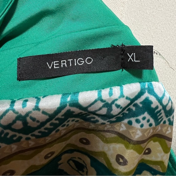 VERTIGO Green Double Breasted Trench Coat Size XL - Picture 8 of 11